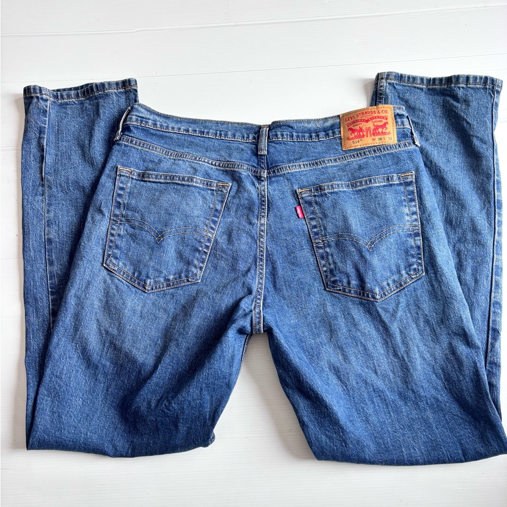 Levi's 514 Straight Leg Jeans Vintage Blue Denim W36 L32